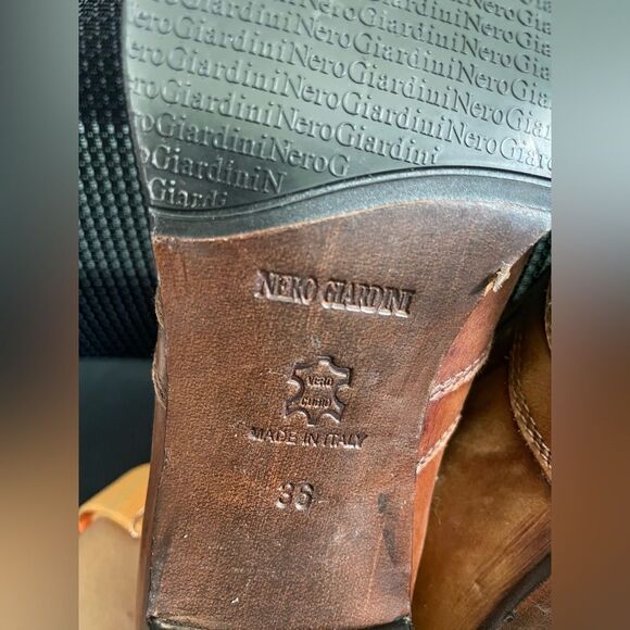 Nero Giardini Brown Leather Pointed Ankle Bootie Sz EU 36 US 6 - Picture 10 of 10